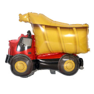 32-inch Jumbo Yellow Dumper Truck Foil Balloon