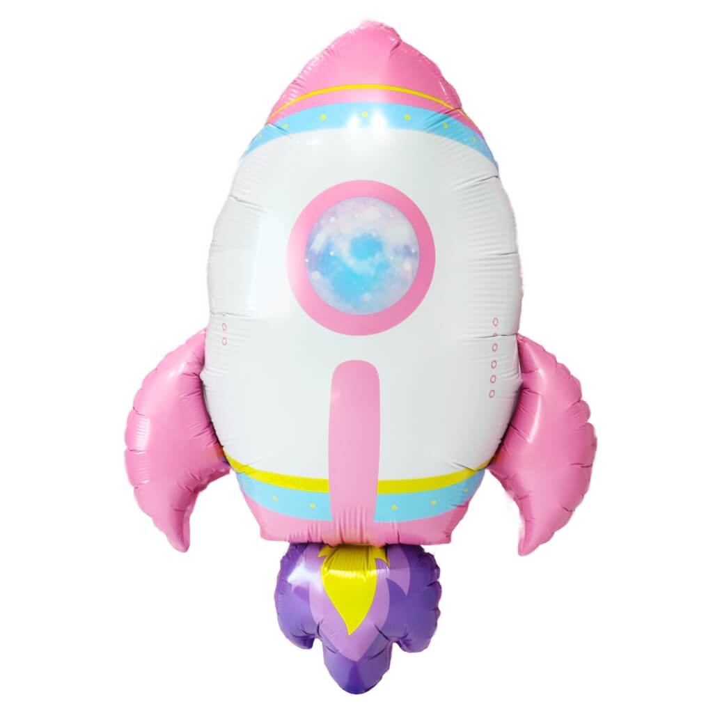 Jumbo Pink Rocket Foil Balloon