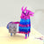 Handmade Purple Llama Pop Up Birthday Card - 3D Animal Pop Out Cards