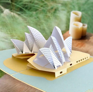 Handmade Sydney Opera House Australia 3D Pop Up Greeting Card - World Famous Building Pop Cards