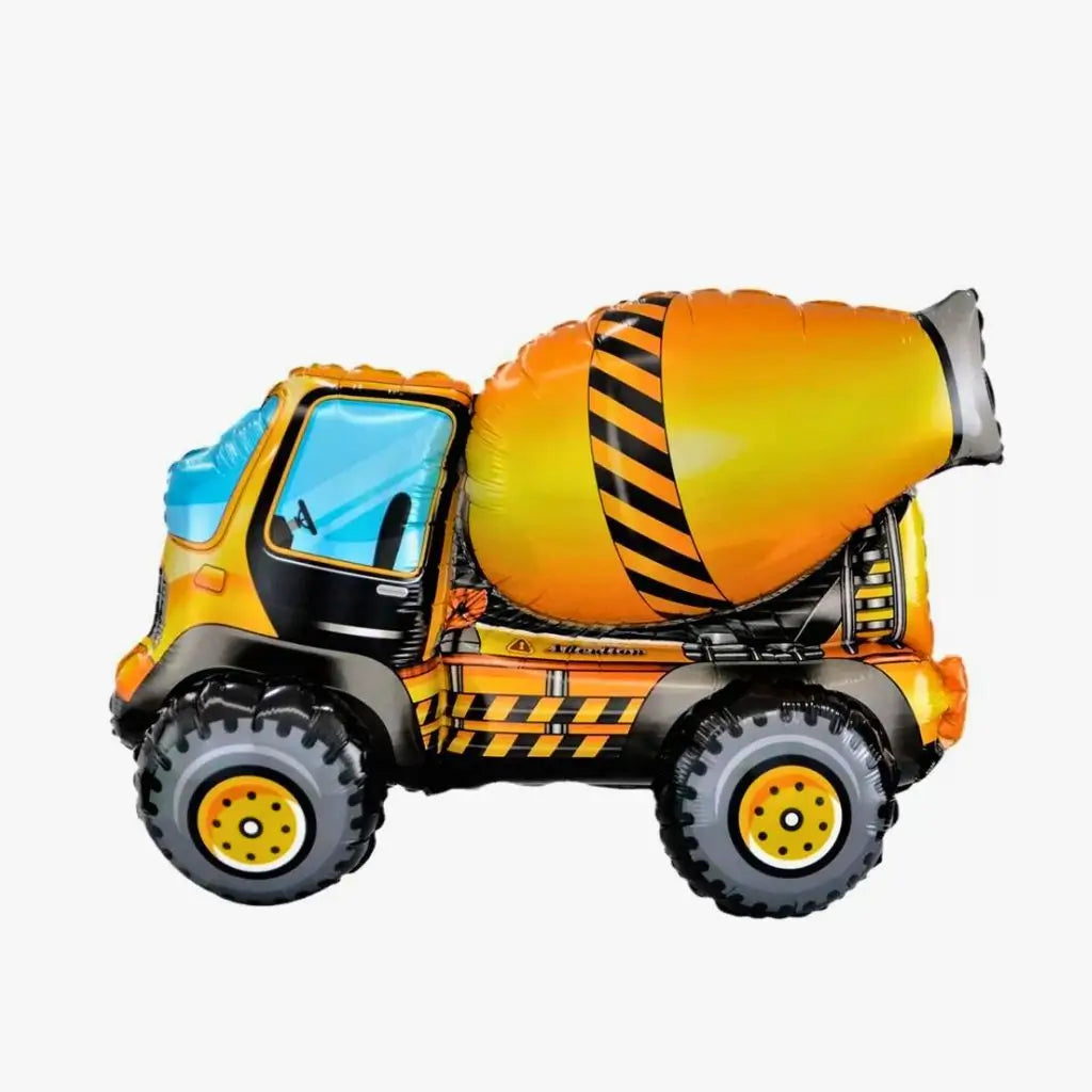 3D Standing Cement Mixer Truck air filled Foil Balloon