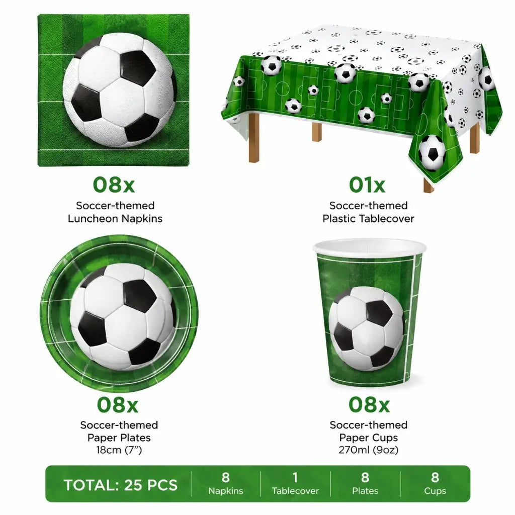 3D Soccer Party Bundle for 8 25pk