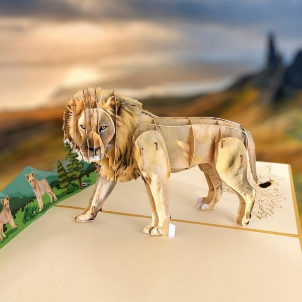 Lion Pop Up Greeting Card - Image 2