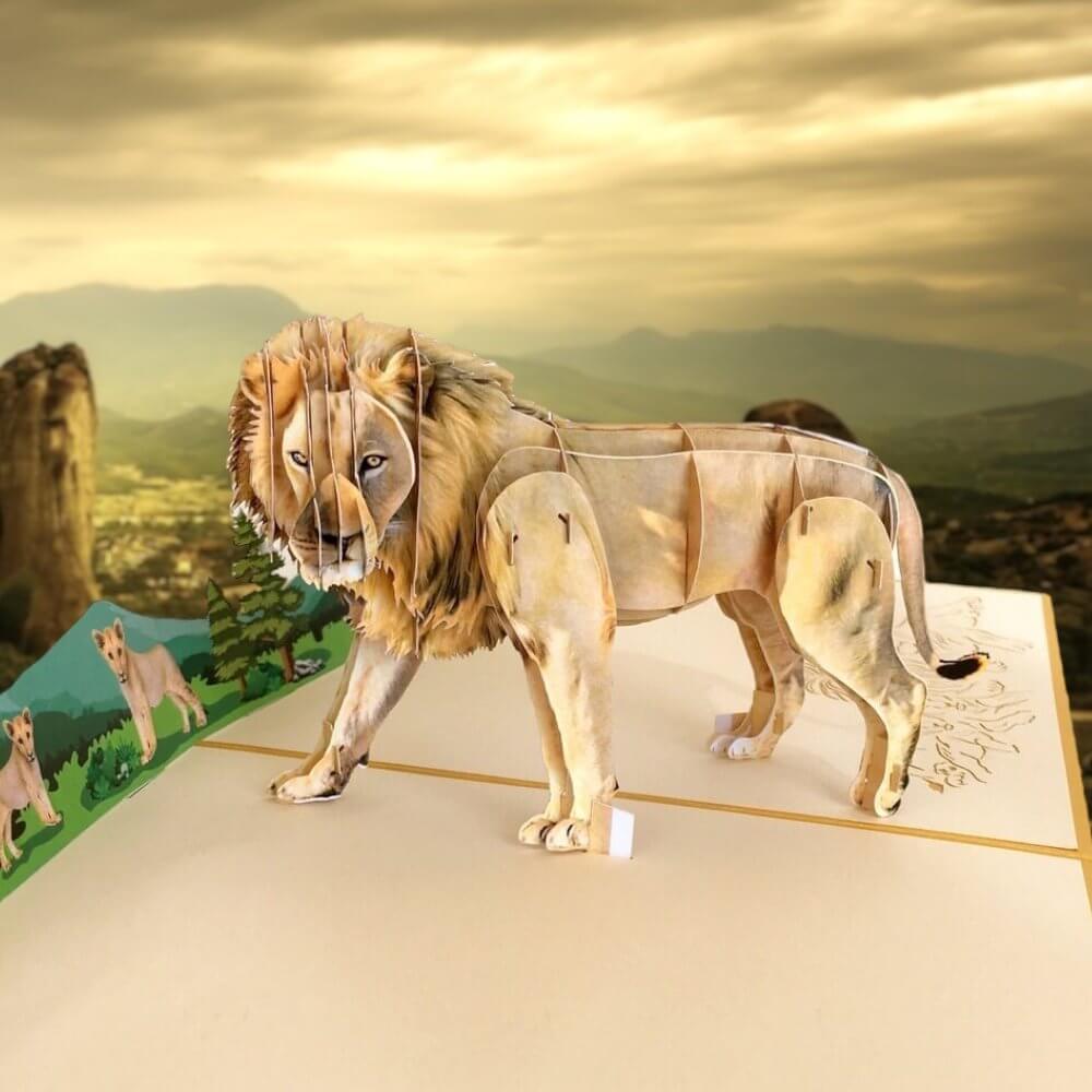 Lion Pop Up Greeting Card