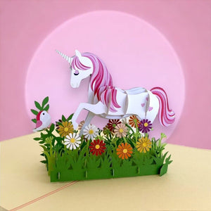 My Fairy Garden Unicorn Pop Up Card - Pink Cover