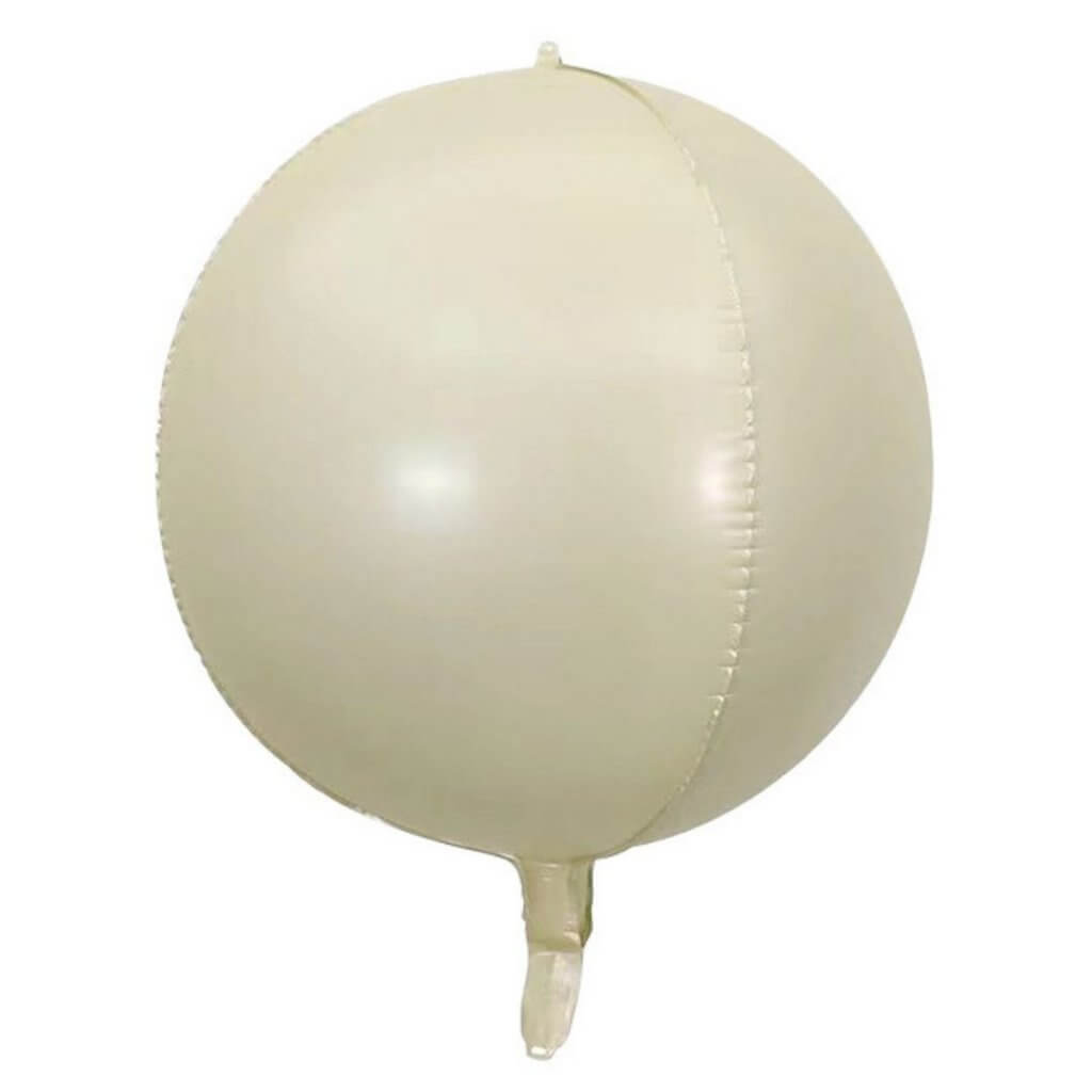 3D ORBZ Matte Cream Foil Balloon