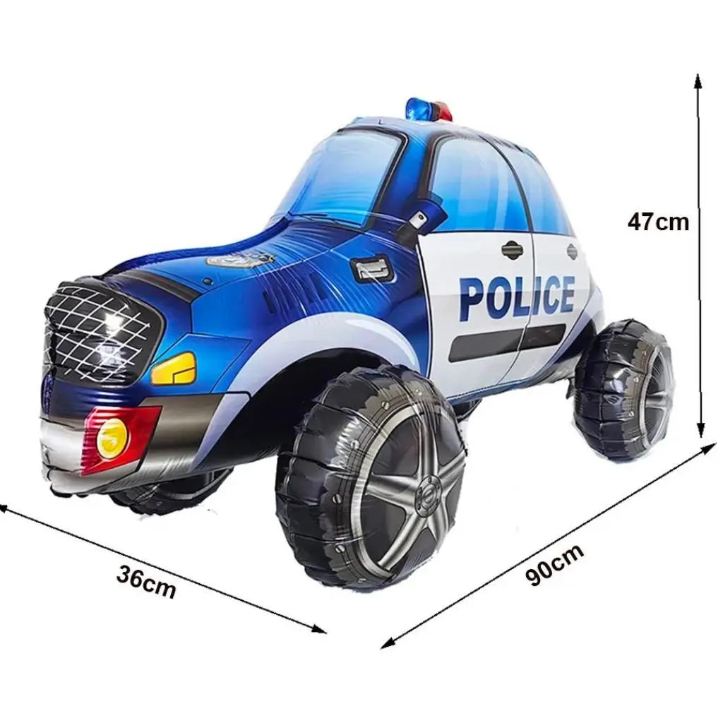 3D Standing Police Car Foil Balloon