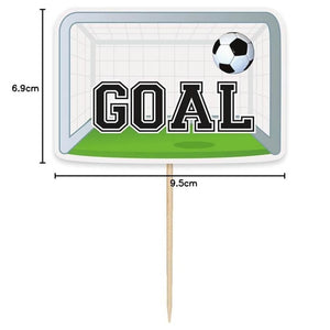 3D Soccer Cupcake Toppers picks 6pk boys sports football party cake decorations