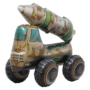 3D Standing Army Assembly Missle Truck Foil Balloon