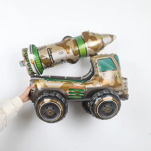 3D Standing Army Assembly Missle Truck Foil Balloon