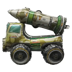 3D Standing Army Assembly Missle Truck Foil Balloon