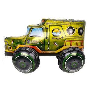 3D Standing Camouflage Army Truck Foil Balloon