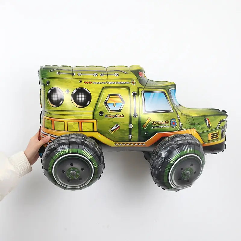 3D Standing Camouflage Army Truck Foil Balloon