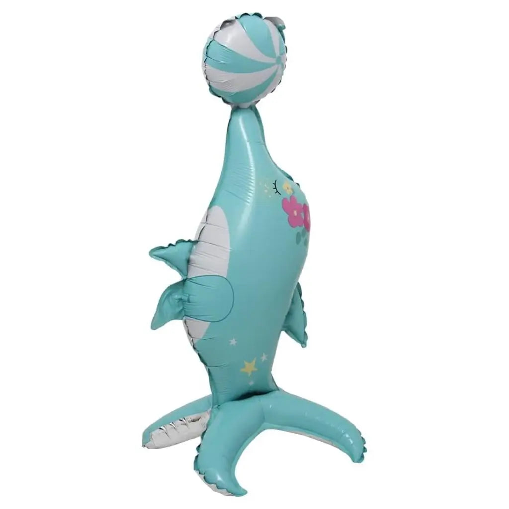 3D Standing Dolphin Playing Beach Ball Foil Balloon