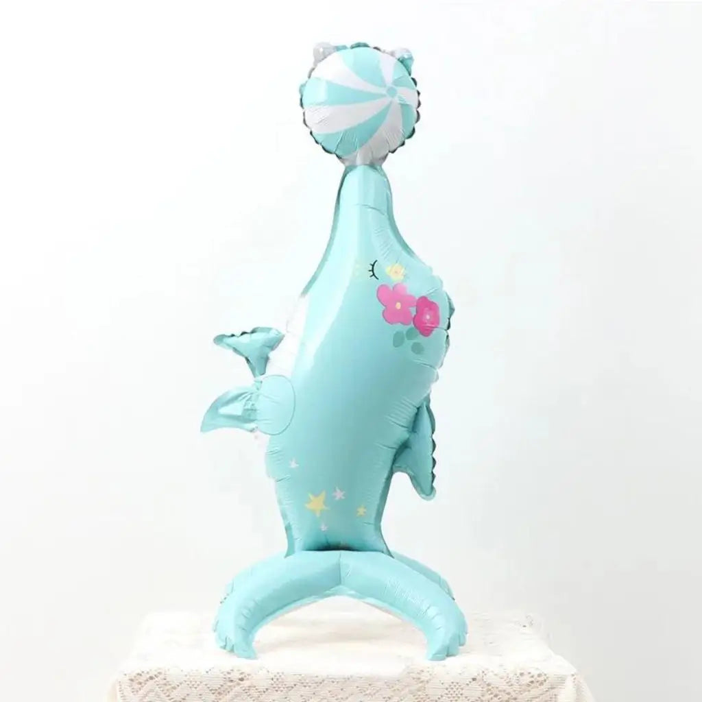 3D Standing Dolphin Playing Beach Ball Foil Balloon