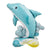 3D Standing Blue Dolphin on Wave Foil Balloon
