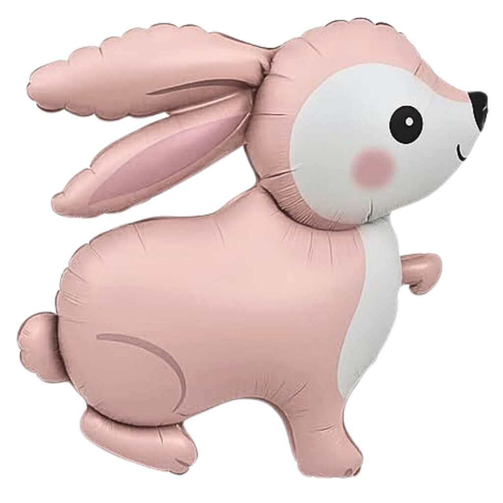 pastel pink bunny rabbit foil balloon easter party decoration