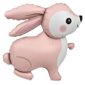 pastel pink bunny rabbit foil balloon easter party decoration