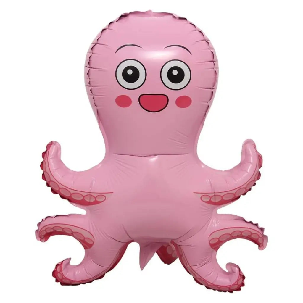 3D Standing Pink Octopus Foil Balloon
