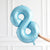 40" Jumbo Pastel Blue Number 8 Foil Balloon