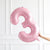 40-inch Jumbo Pastel Pink Number 3 Foil Balloon