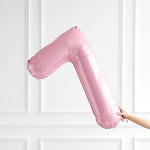 40-inch Jumbo Pastel Pink Number 7 Foil Balloon