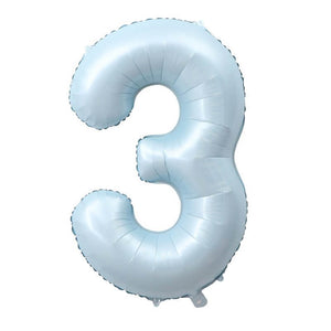 40-inch Jumbo Matte Blue Number 3 Foil Balloon