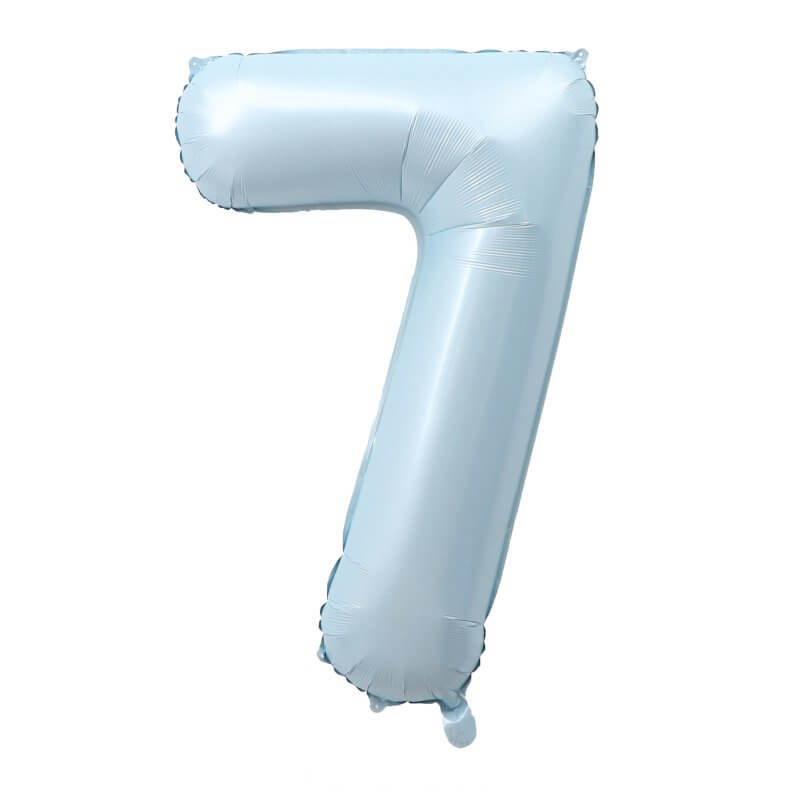 40-inch Jumbo Matte Blue Number 7 Foil Balloon