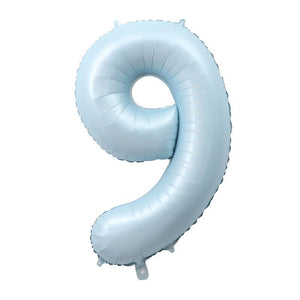 40-inch Jumbo Matte Blue Number 9 Foil Balloon