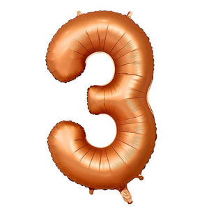 40 inch matte orange number 3 foil balloon