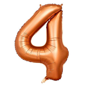40 inch matte orange number 4 foil balloon