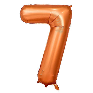 40 inch matte orange number 7 foil balloon