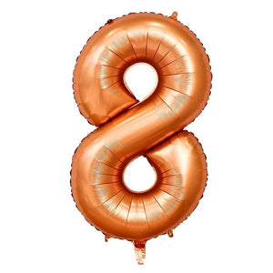 40 inch matte orange number 8 foil balloon