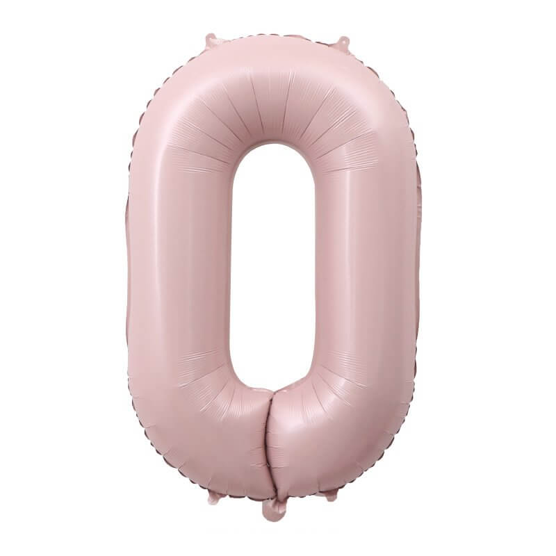 40-inch Jumbo Matte Pink Number 0-9 Foil Balloon