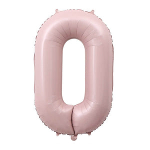 40-inch Jumbo Matte Pink Number 0 Foil Balloon