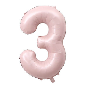 40-inch Jumbo Matte Pink Number 3 Foil Balloon