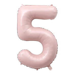 40-inch Jumbo Matte Pink Number 5 Foil Balloon