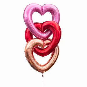 40-inch Jumbo Rose Gold Hollow Heart Foil Balloon