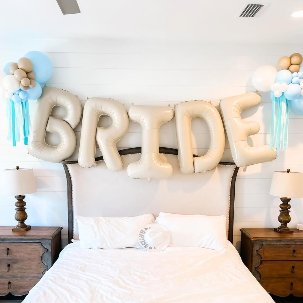 40-inch Jumbo Cream BRIDE Foil Balloon Banner