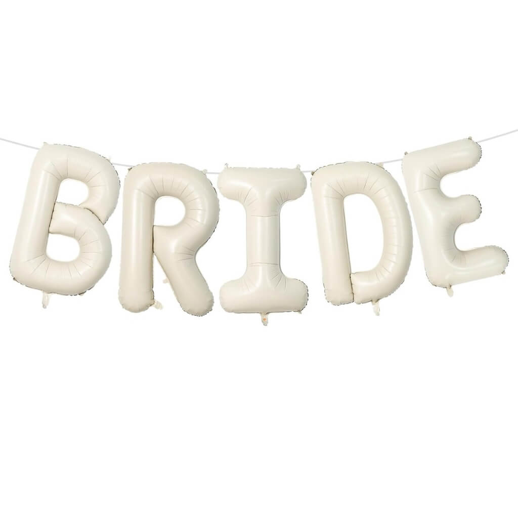 40-inch Jumbo Cream BRIDE Foil Balloon Banner