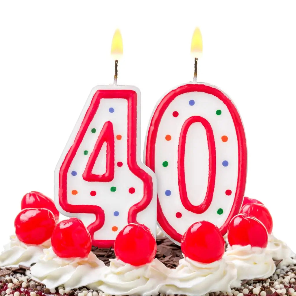 40th birthday party candle table decorations