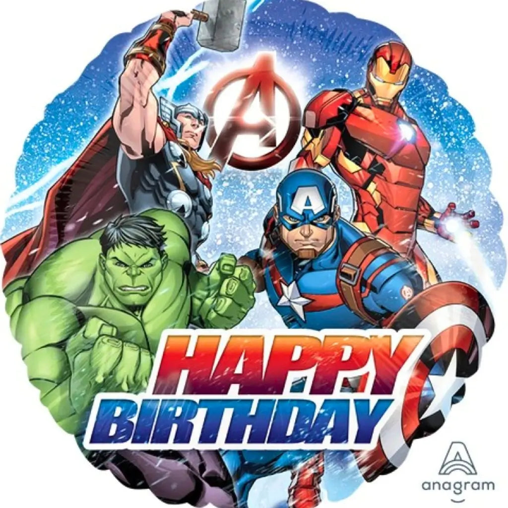 45cm Avengers Happy Birthday Self-Sealing Foil Balloon