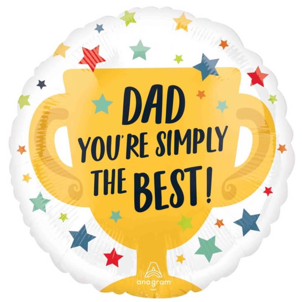 Dad You're Simply The Best Foil Balloon 45cm fathers day celebration decorations