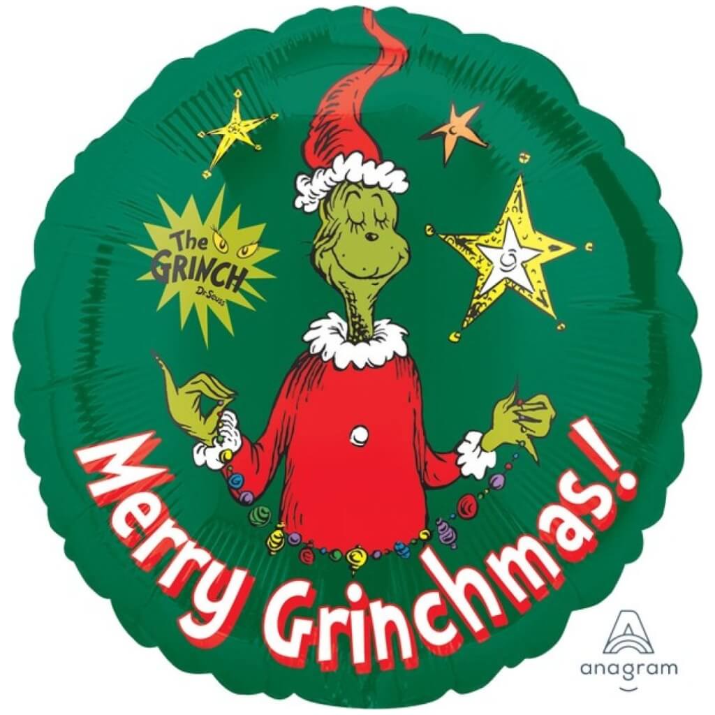 How The Grinch Stole Christmas Round Foil Balloon 45cm