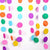 Rainbow Round Dot Paper Bunting 4m party hanging decorations