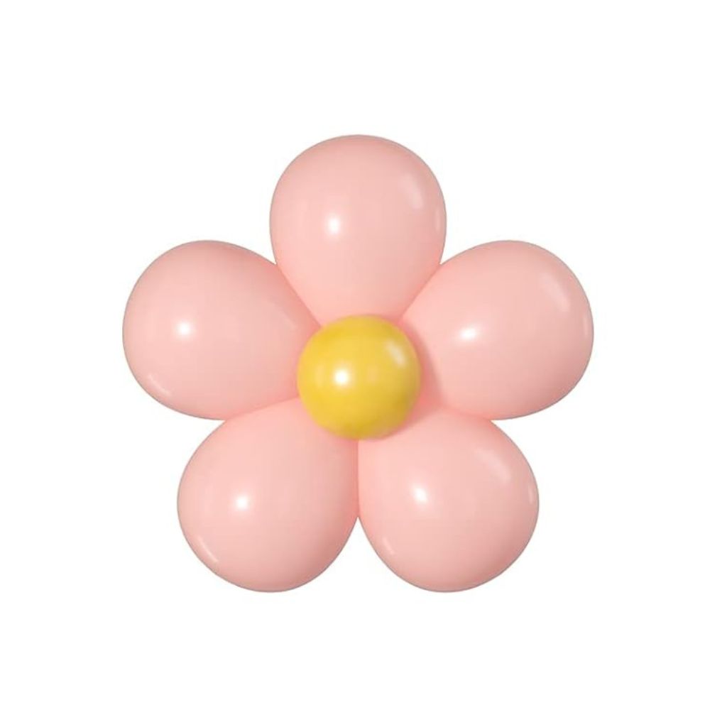 5-inch Retro Vintage Daisy Latex Balloon Kit baby pink