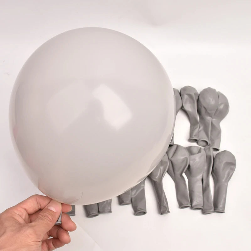 5-inch Mini Grey Latex Balloons 10pk