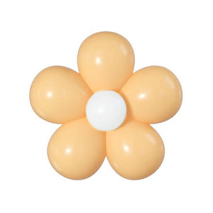 5-inch Retro Vintage Daisy Latex Balloon Kit retro apricot white centre