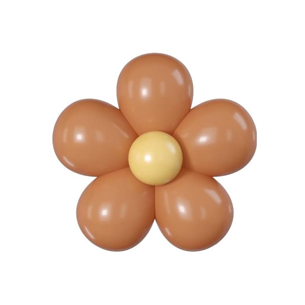 5-inch Retro Vintage Daisy Latex Balloon Kit retro brown
