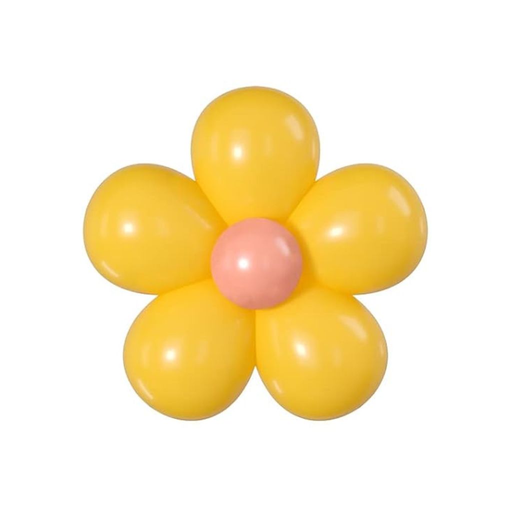 5-inch Retro Vintage Daisy Latex Balloon Kit retro orange